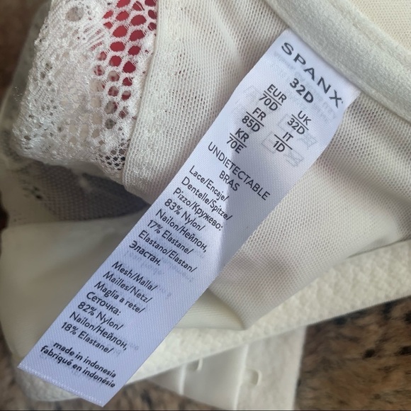 Spanx Push-Up Plunge Bra White Lace - Picture 7 of 8